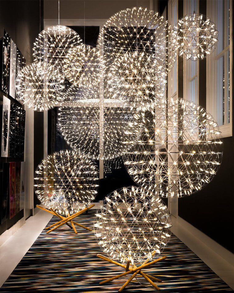 Designer LED Sphere Chandelier with Adjustable Height
