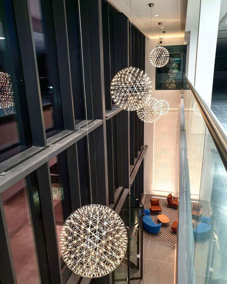 Designer LED Sphere Chandelier with Adjustable Height