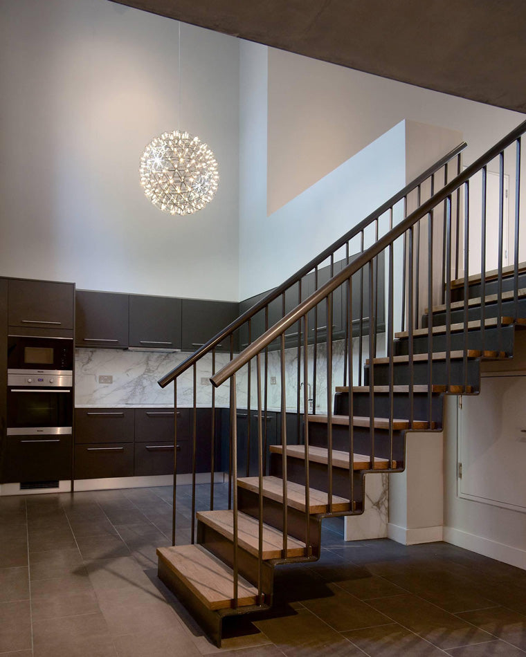 Designer LED Sphere Chandelier with Adjustable Height