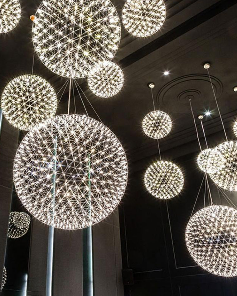 Designer LED Sphere Chandelier with Adjustable Height