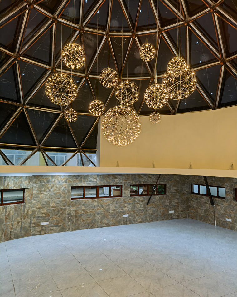 Designer LED Sphere Chandelier with Adjustable Height