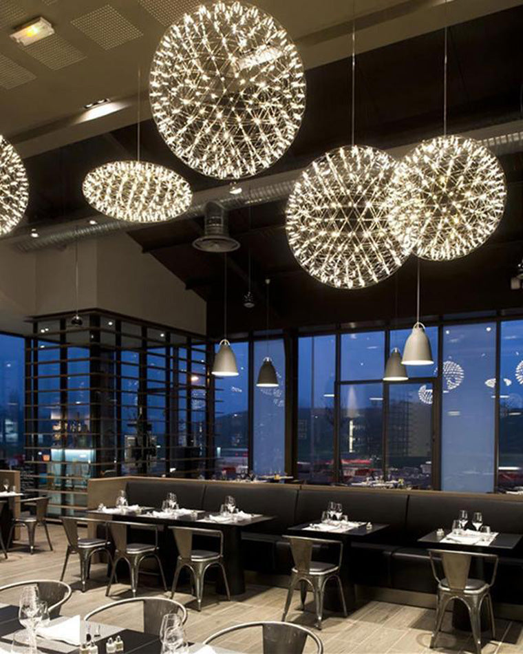 Designer LED Sphere Chandelier with Adjustable Height