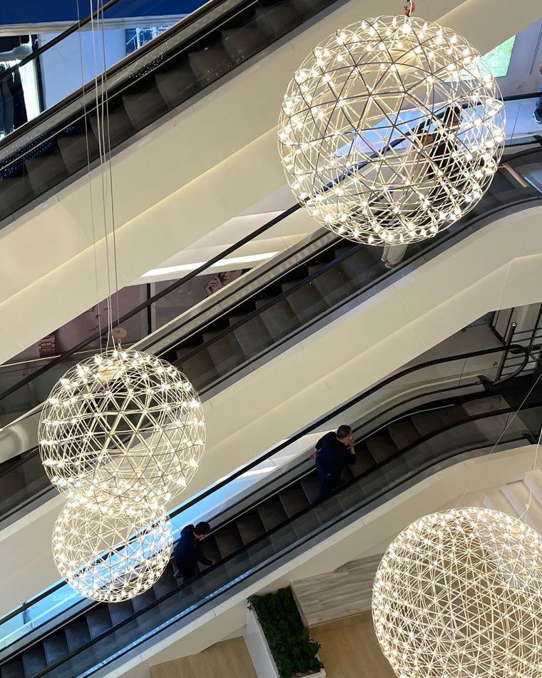 Designer LED Sphere Chandelier with Adjustable Height