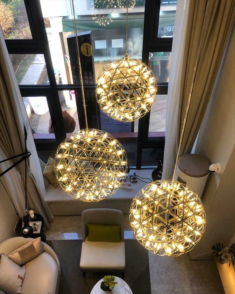 Designer LED Sphere Chandelier with Adjustable Height