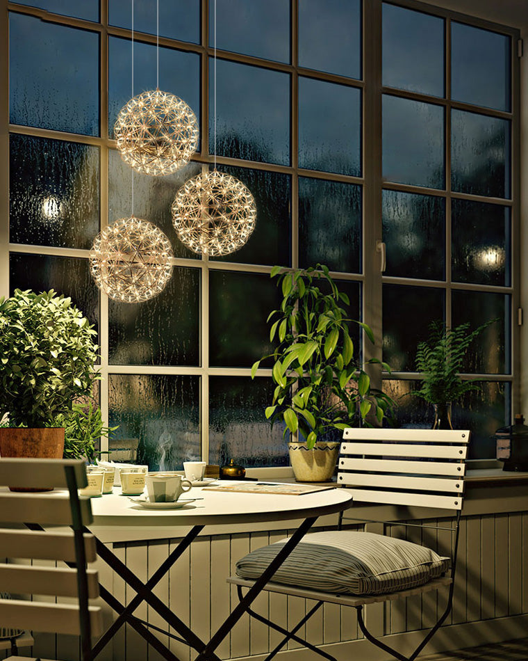 Designer LED Sphere Chandelier with Adjustable Height
