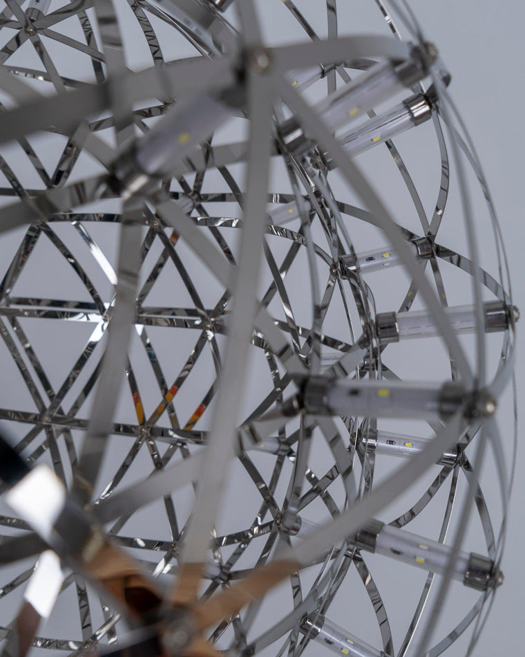 Designer LED Sphere Chandelier with Adjustable Height