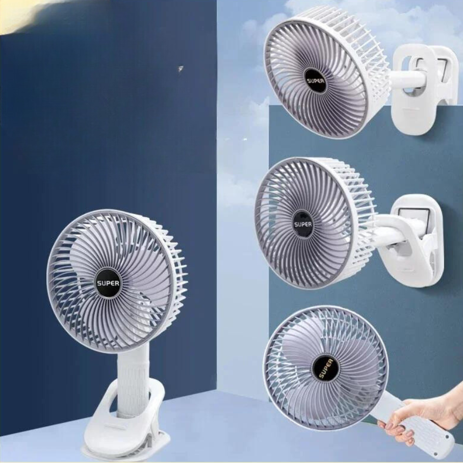 Draagbare Handventilator met Afneembare Basis en Wandmontage