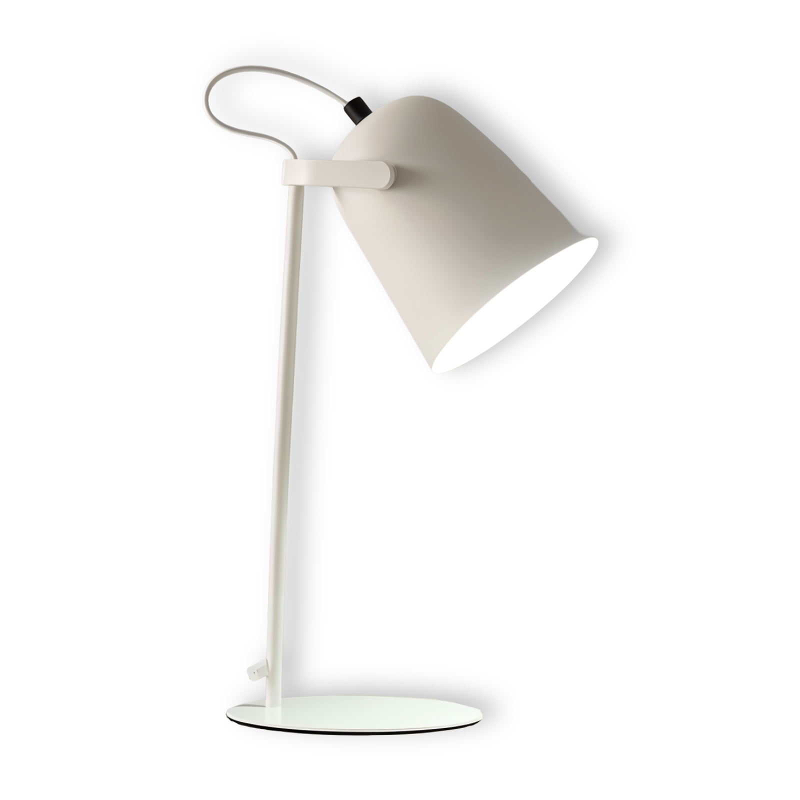 Desk lamp with adjustable cone shaped shade