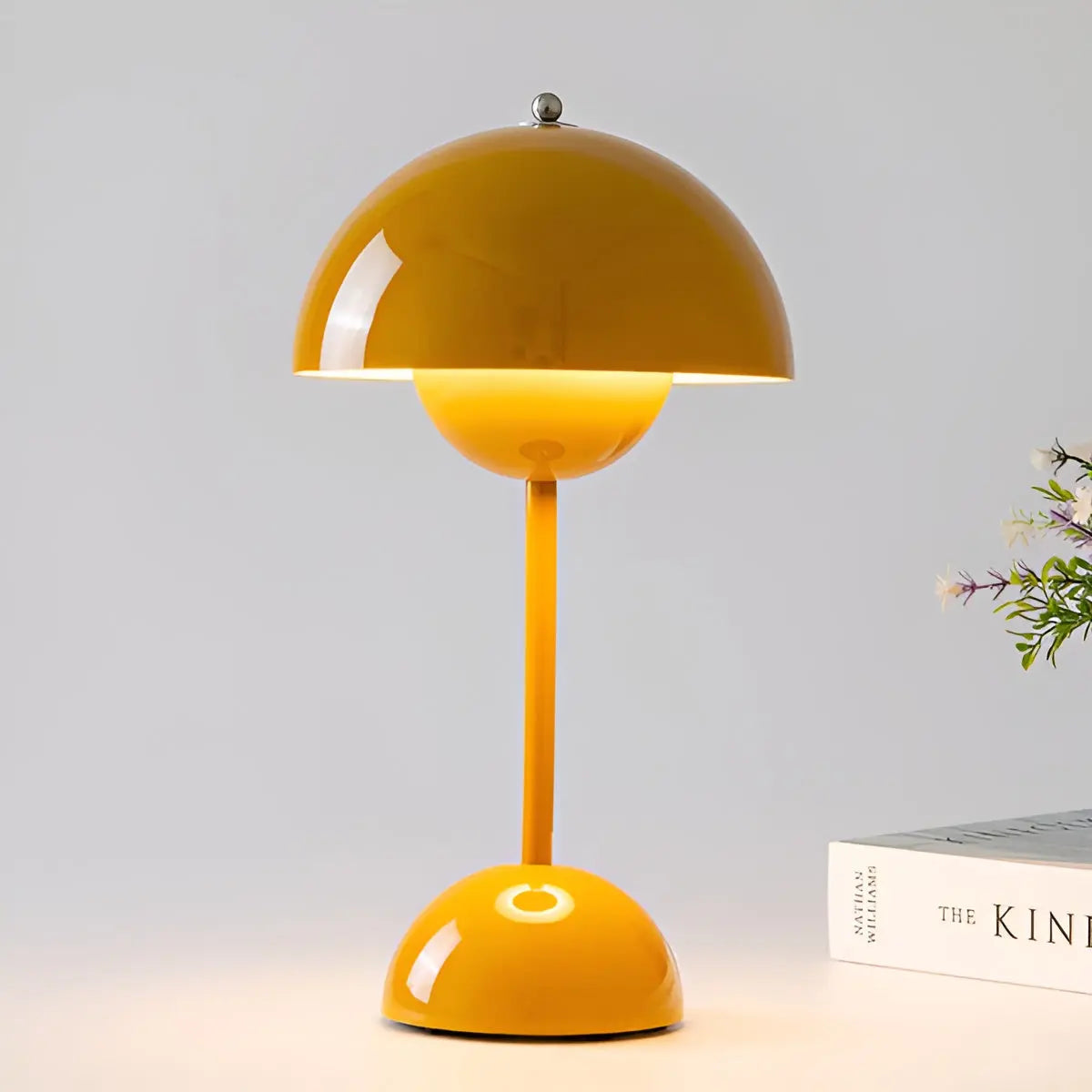 Dome shaped mushroom desk lamp