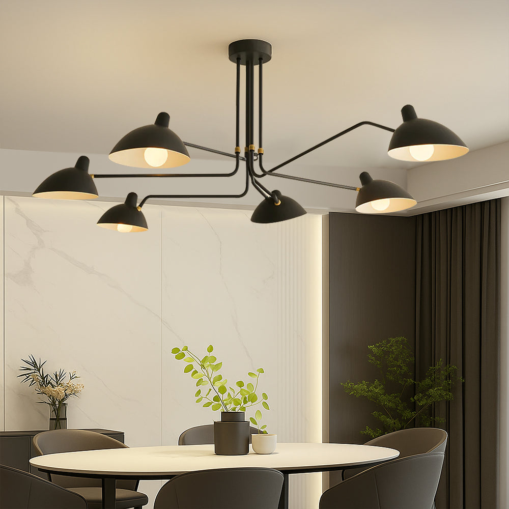 Mouille-Style Multi-Arm Ceiling Light