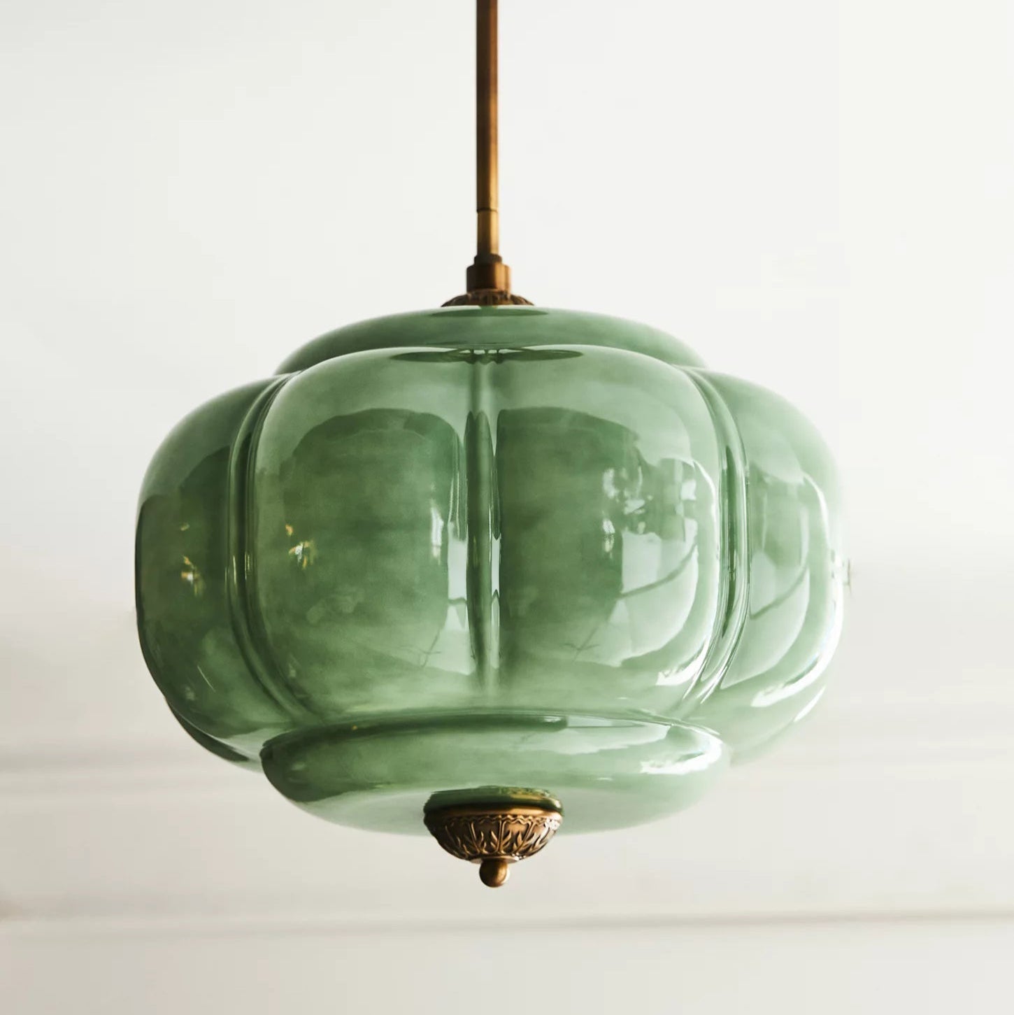 Vintage Glass Semi-Flush Ceiling Light