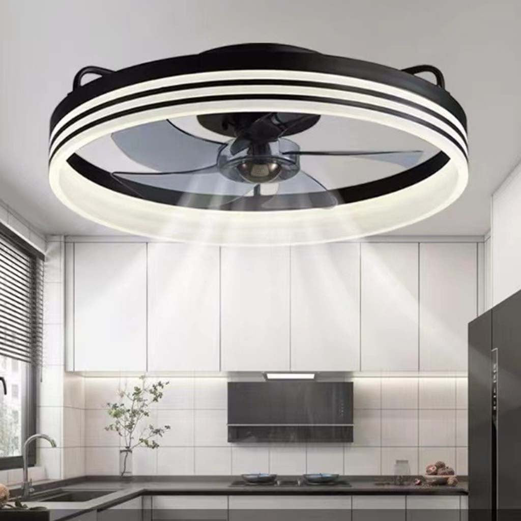 Ronde Plafondventilator Licht Met LED Ring En Drie Bladen