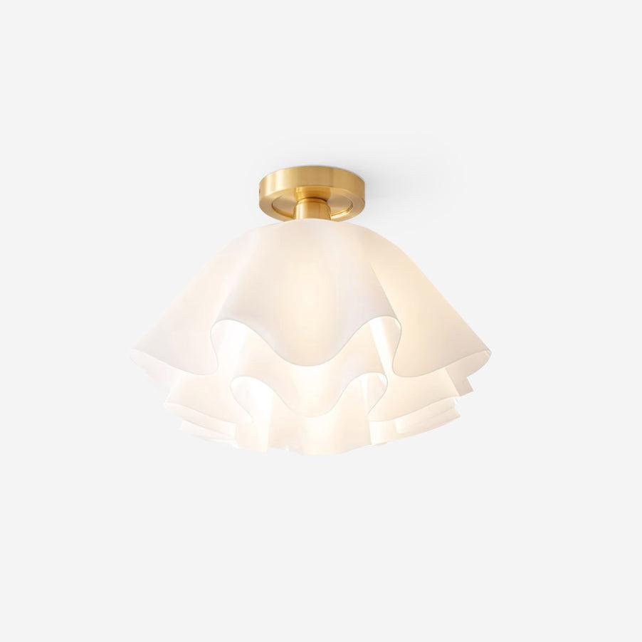 Modern Ruffled Fabric Ceiling Light