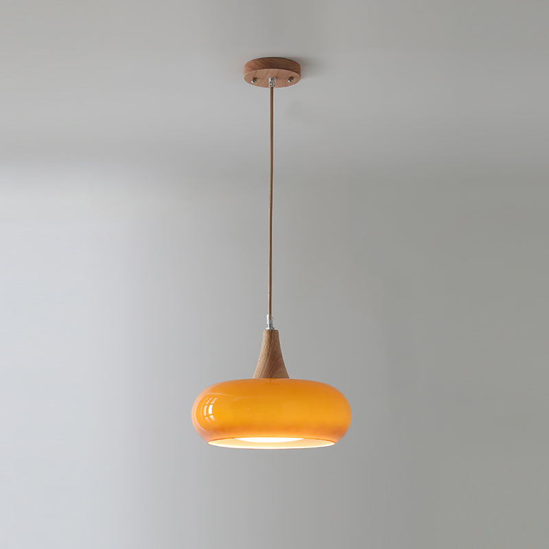 Amber Wood Accent Pendant Light