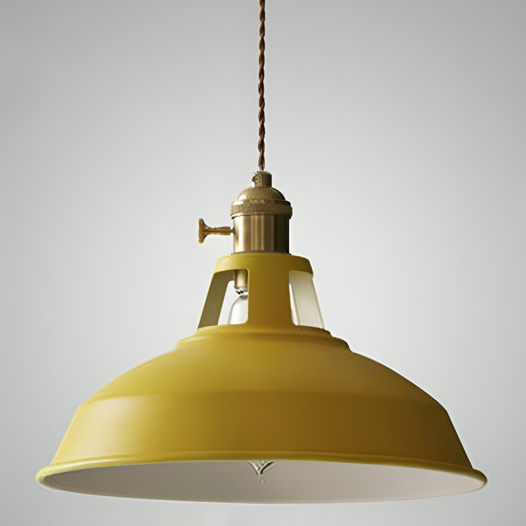 Hanglamp met gekleurde metalen kap