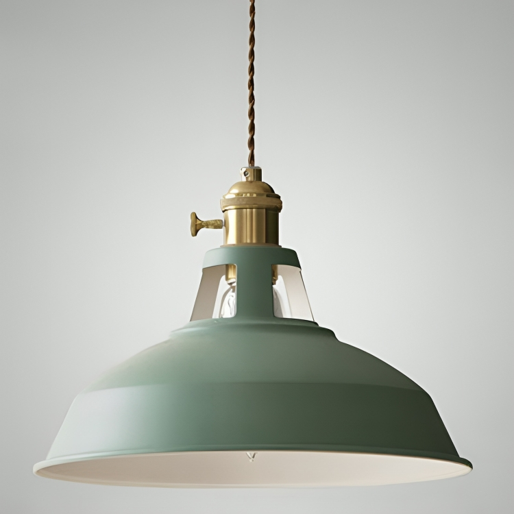 Hanglamp met gekleurde metalen kap