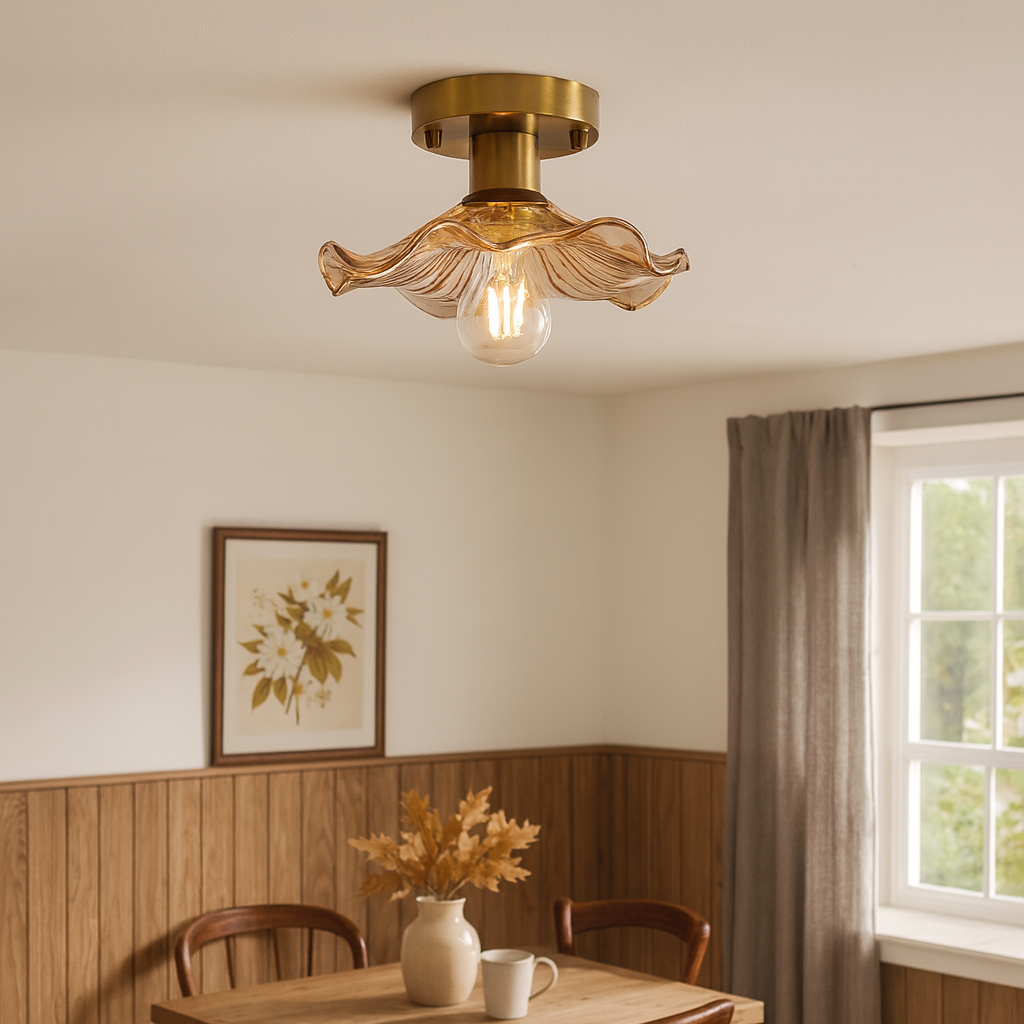 Vintage Floral Ceiling Light