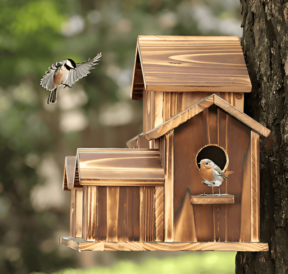Hangend Houten Vogelhuis met Multi-Huis Nestontwerp