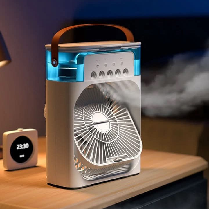 Draagbare Mini Luchtbevochtiger Ventilator – 2-in-1 Bureauluchtkoeler