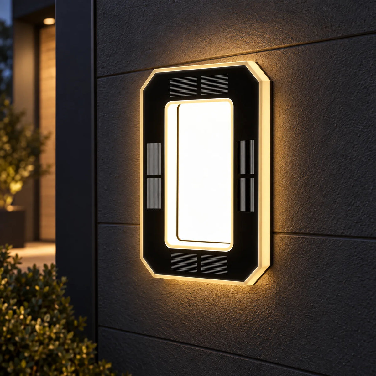 Illuminated Solar House Number with Automatic LED Lighting