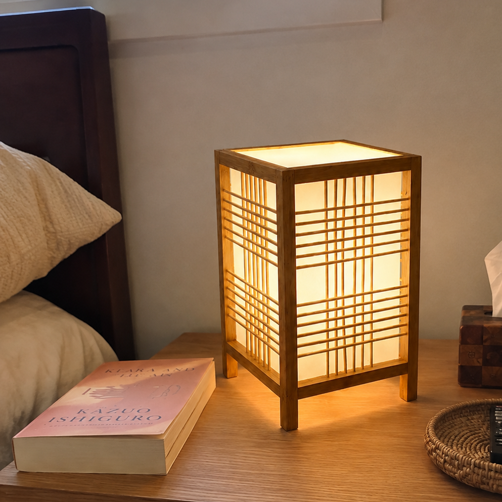 Lampe de table japandi à l’éclairage doux pour la chambre