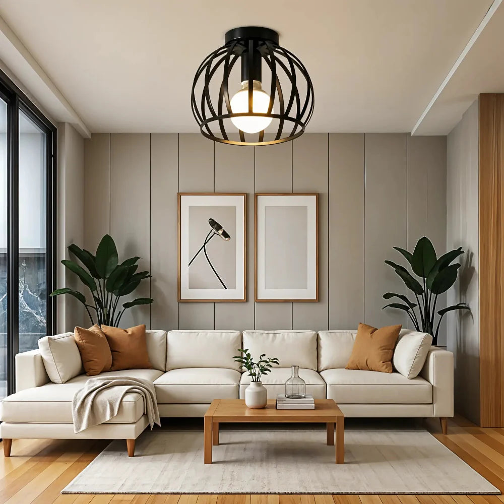 Black Vintage Industrial Ceiling Light