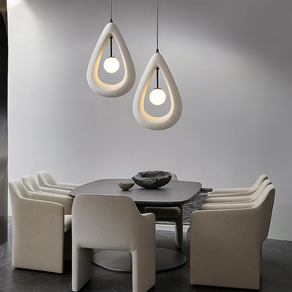 Japandi ovale hanglamp