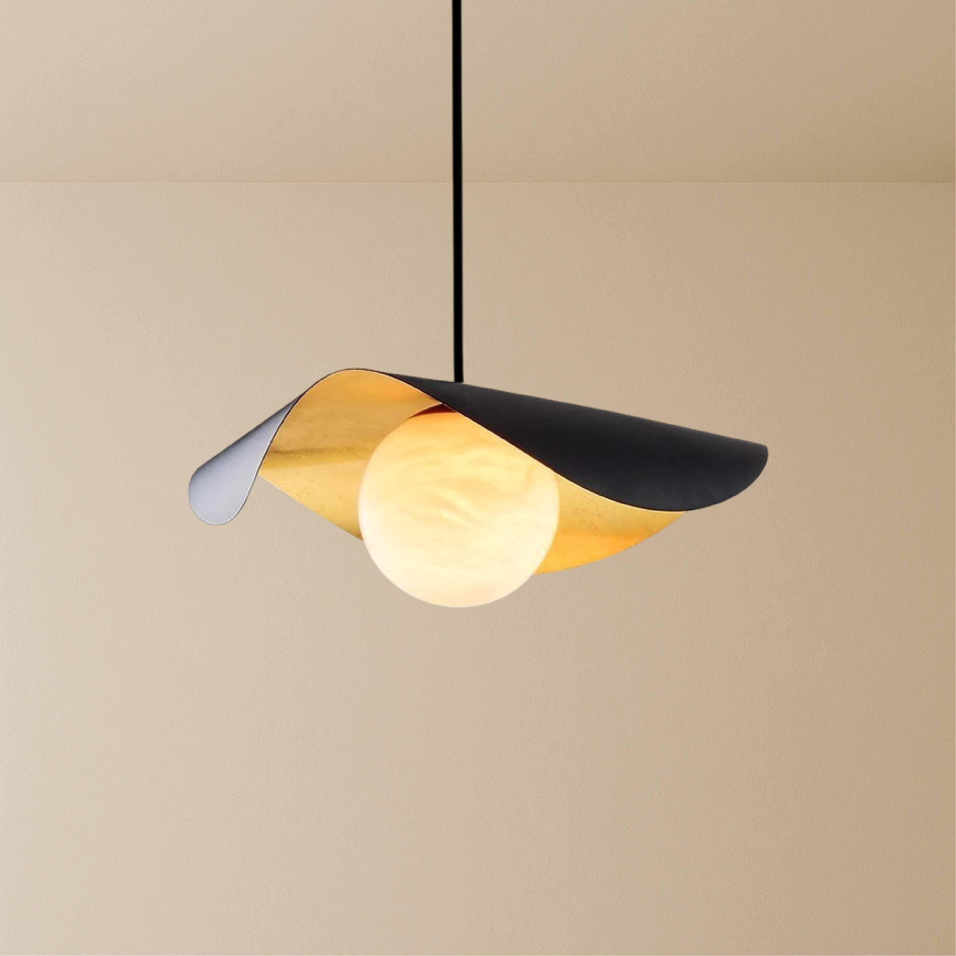Spanish Marble Ball Pendant Light
