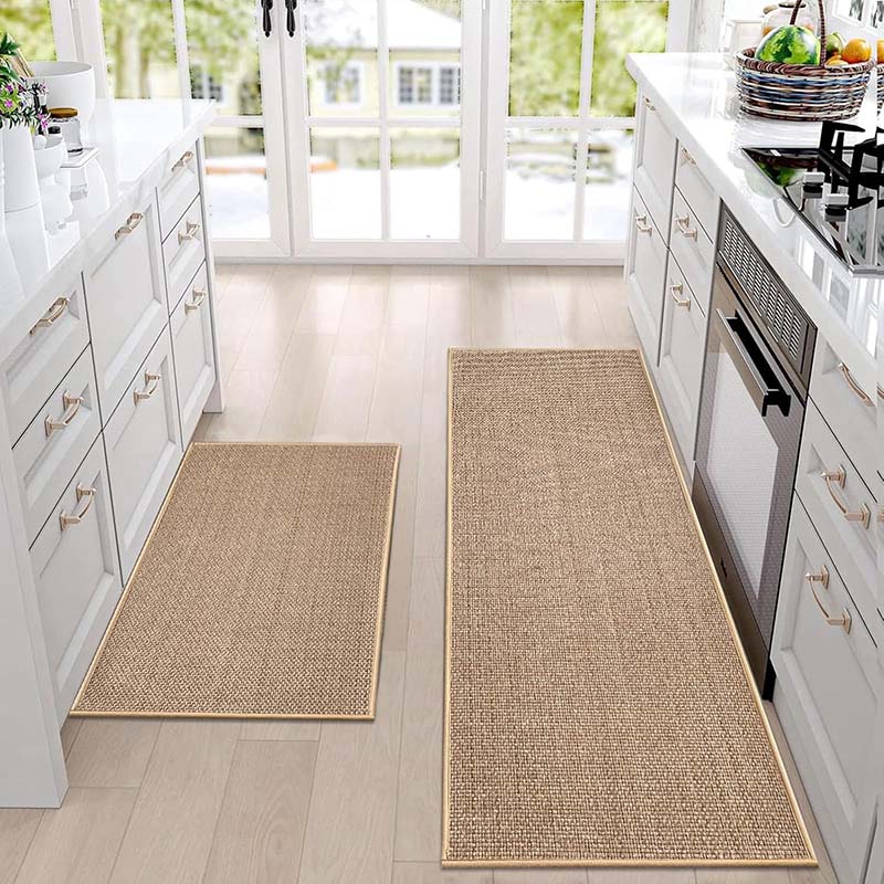 Woven Kitchen Floor Mat With Non Slip Rubber Backing