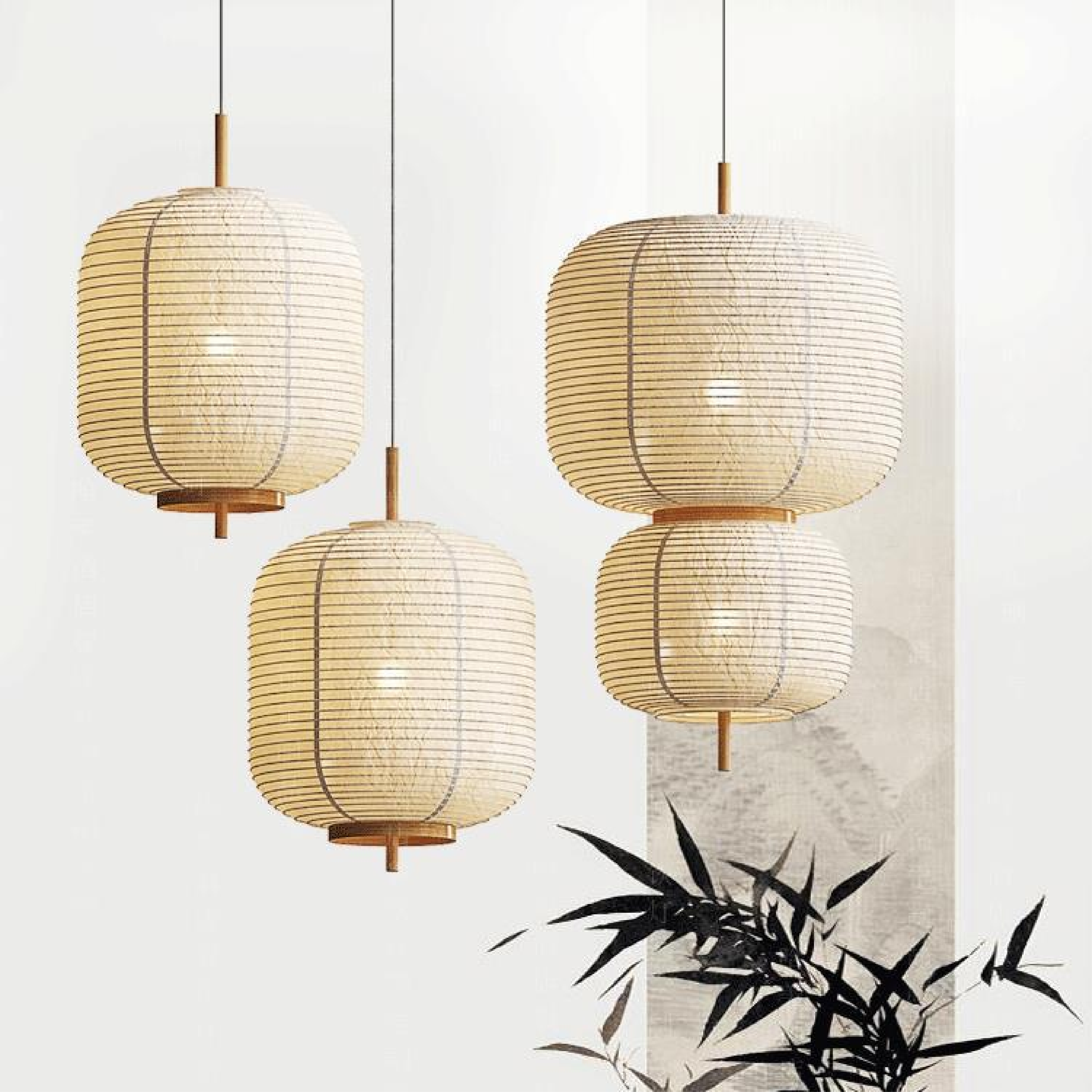 Japanse rijstpapier hanglamp
