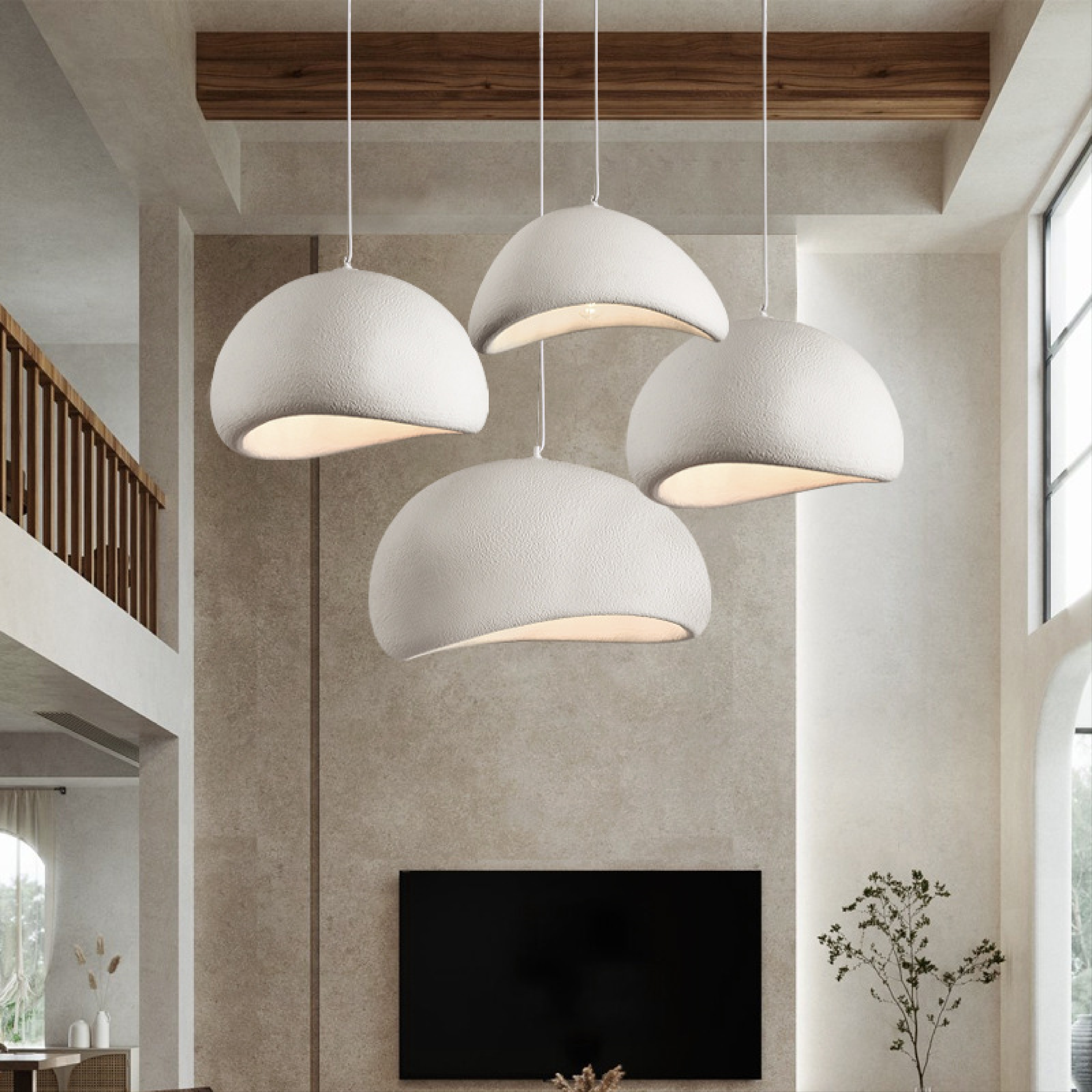 Minimalist Wabi-Sabi Dome Pendant Light