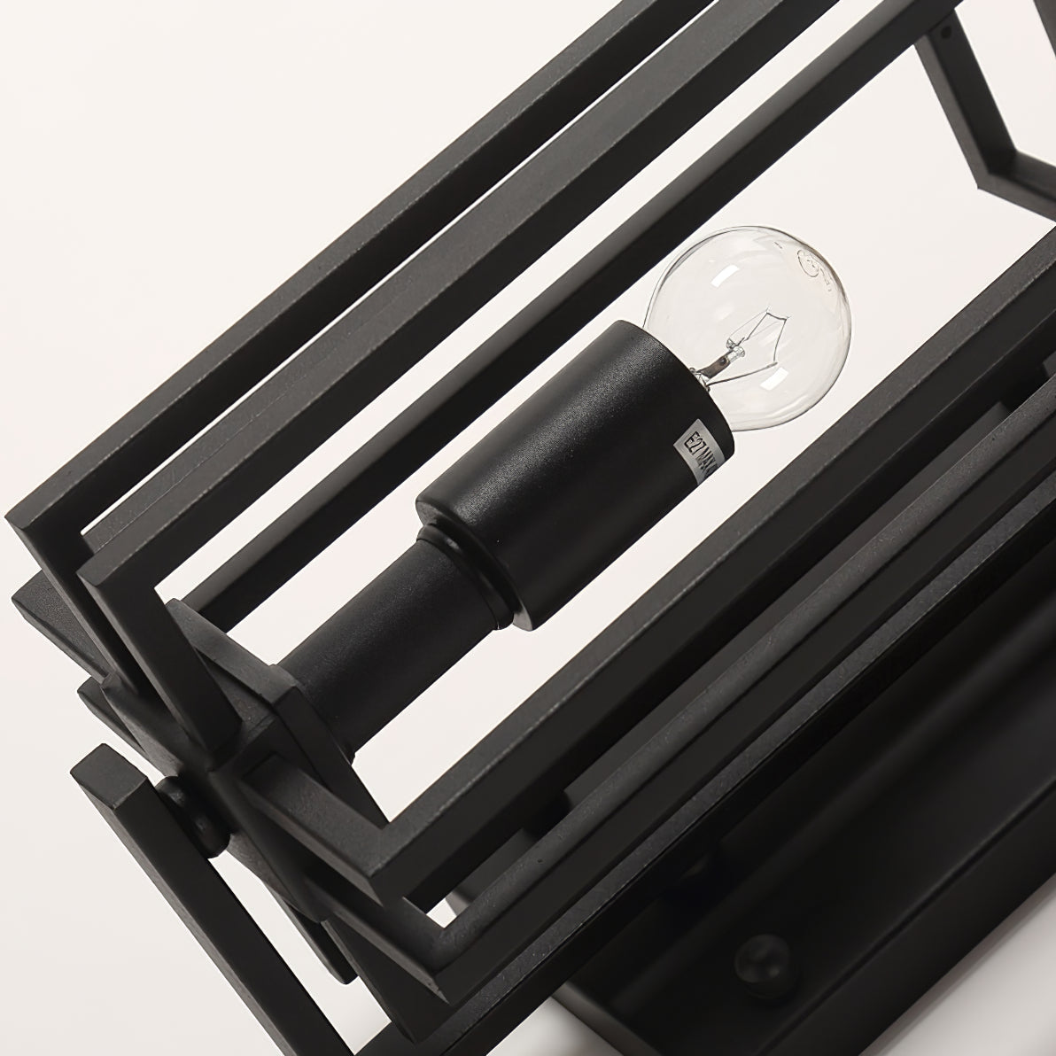 Outdoor Wall Light Rectangular Glass Shade with Metal Frame