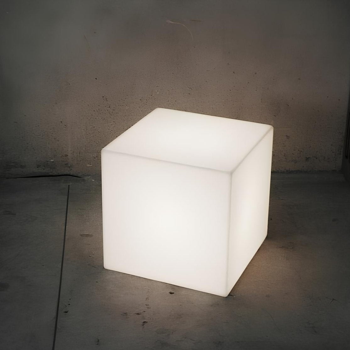 LED Cube Garden Light White Outdoor Floor Lamp