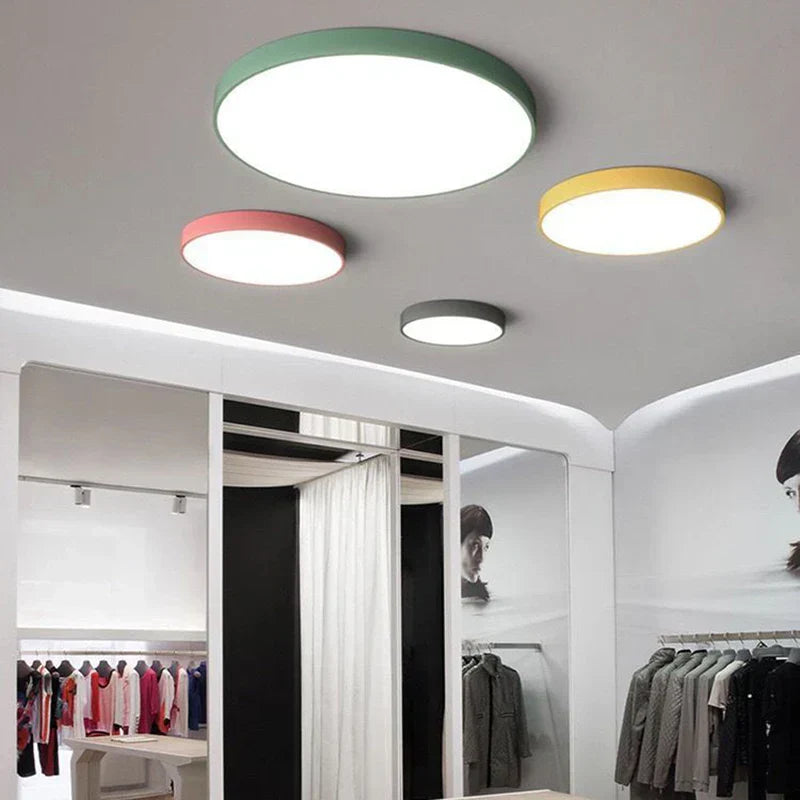 Round LED Ceiling Light with Metal Frame