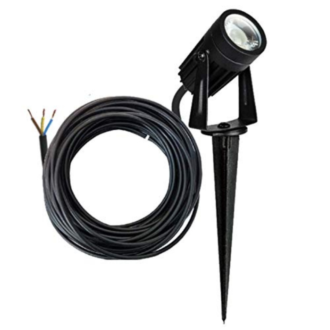 LED garden spotlight with ground spike