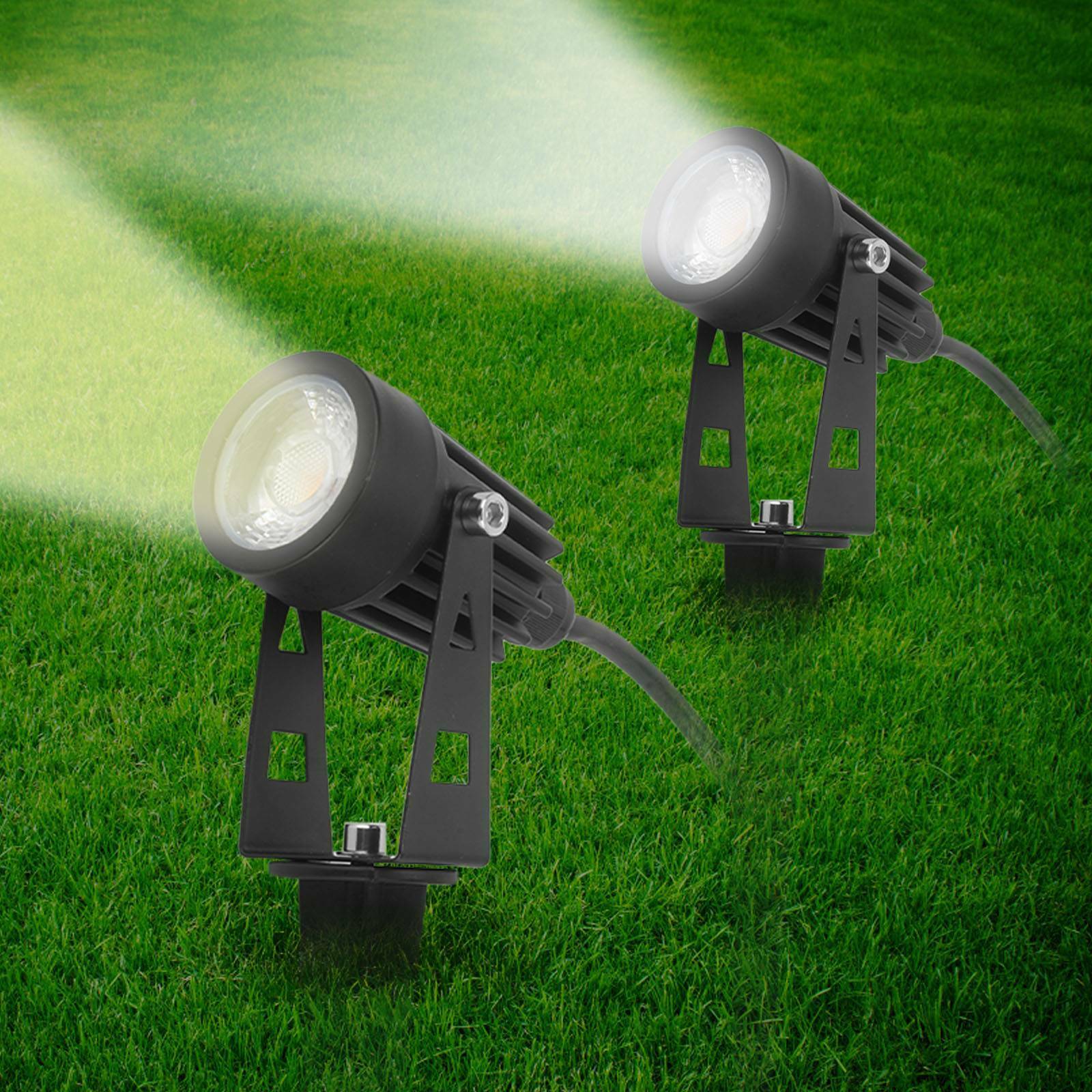 LED garden spotlight with ground spike