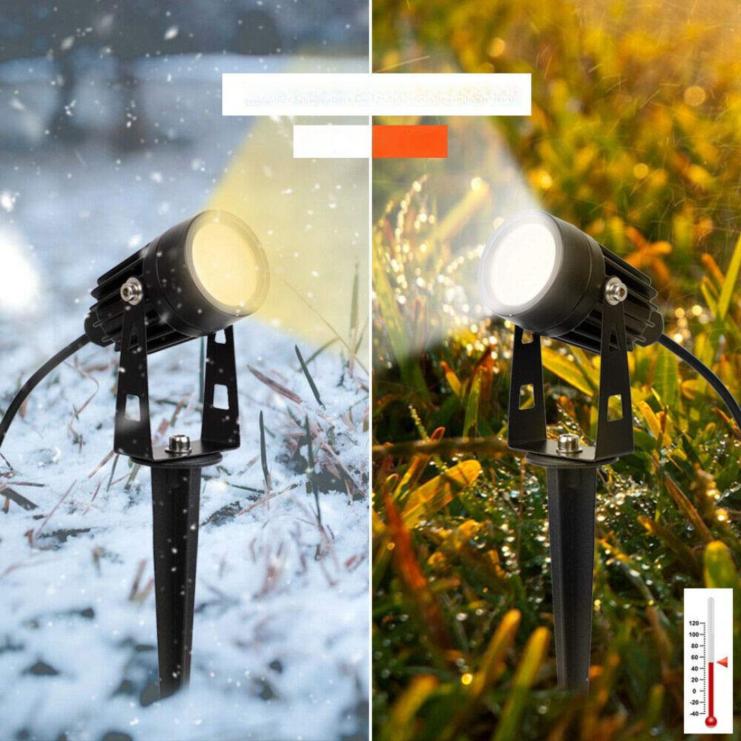 LED garden spotlight with ground spike