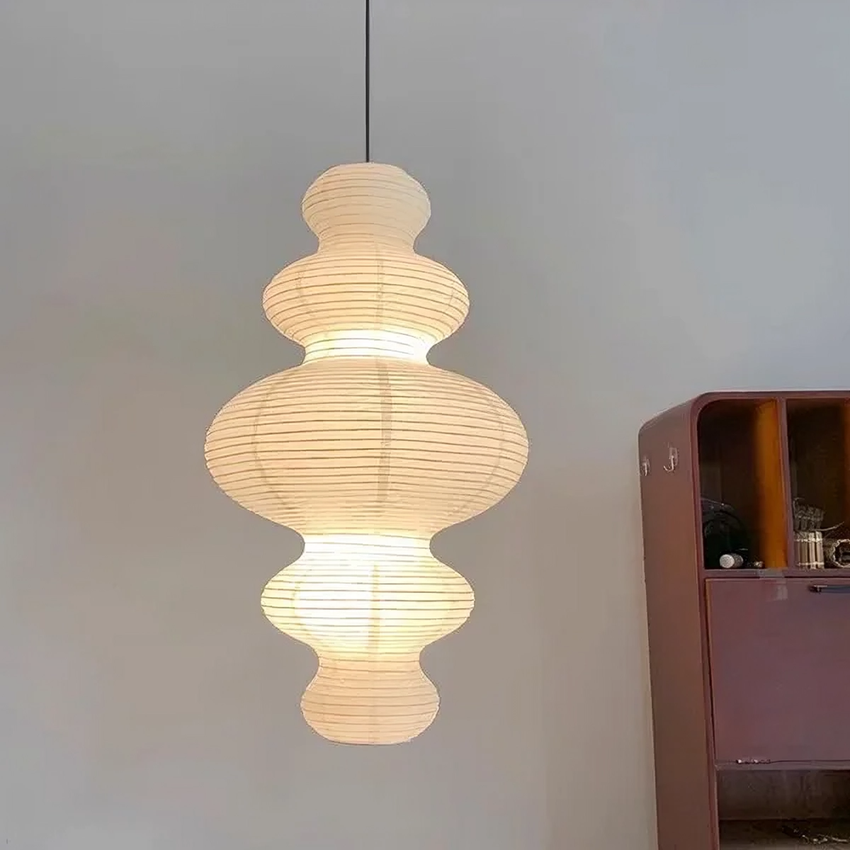 Layered Rice Paper Pendant Light