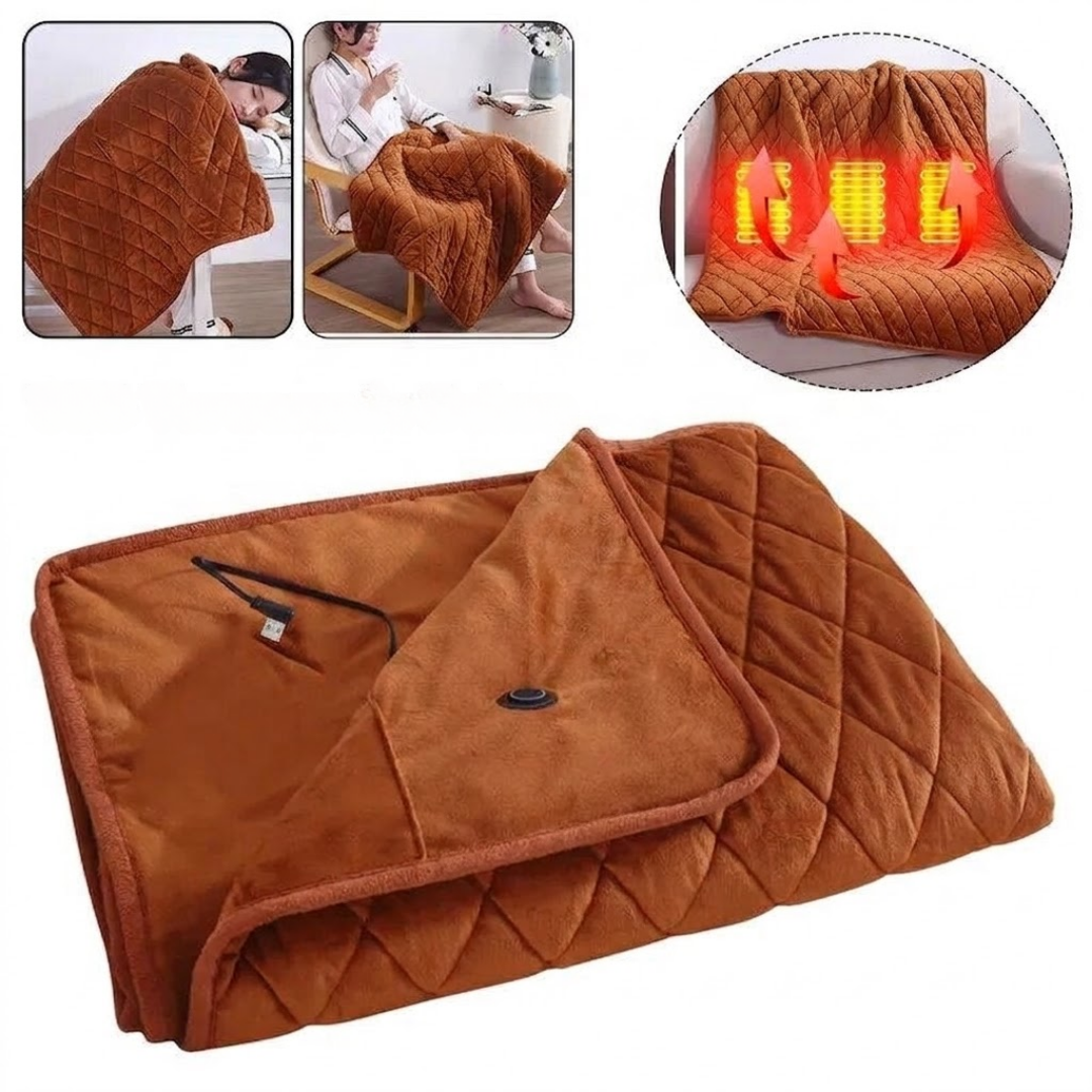 Couverture chauffante électrique douce pour canapé avec connexion USB