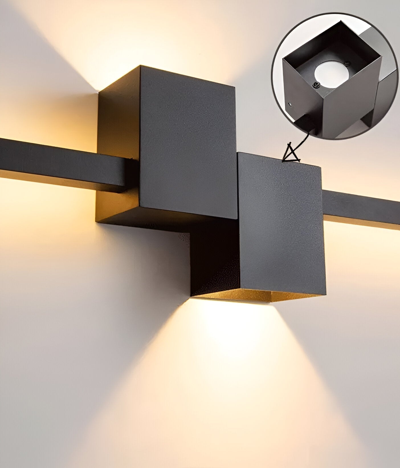 Linear LED wall lamp with slim modern design