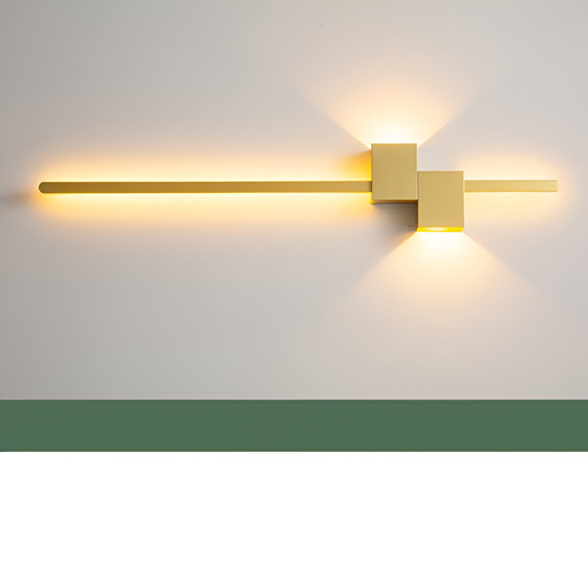 Linear LED wall lamp with slim modern design