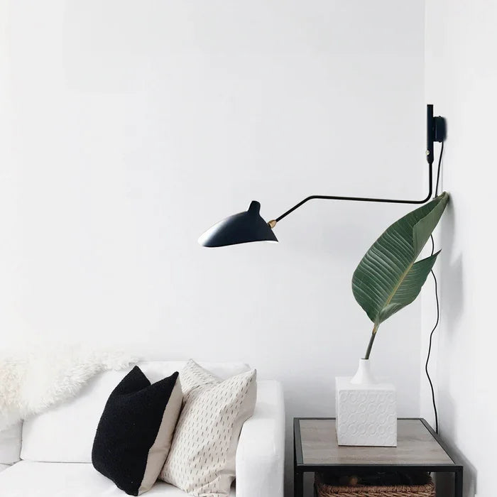 Wall Lamp with Dual Adjustable Arm for Reading and Accent Light