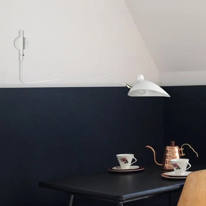 Wall Lamp with Dual Adjustable Arm for Reading and Accent Light