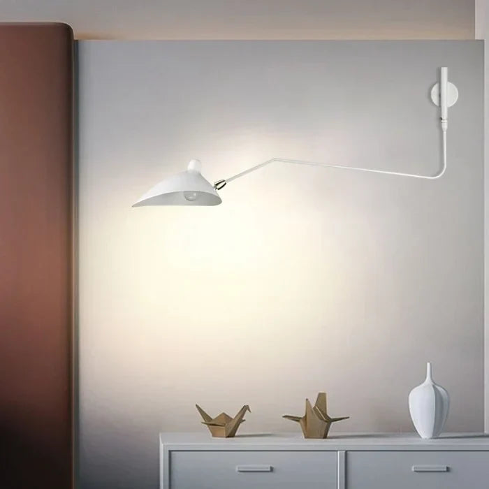 Wall Lamp with Dual Adjustable Arm for Reading and Accent Light