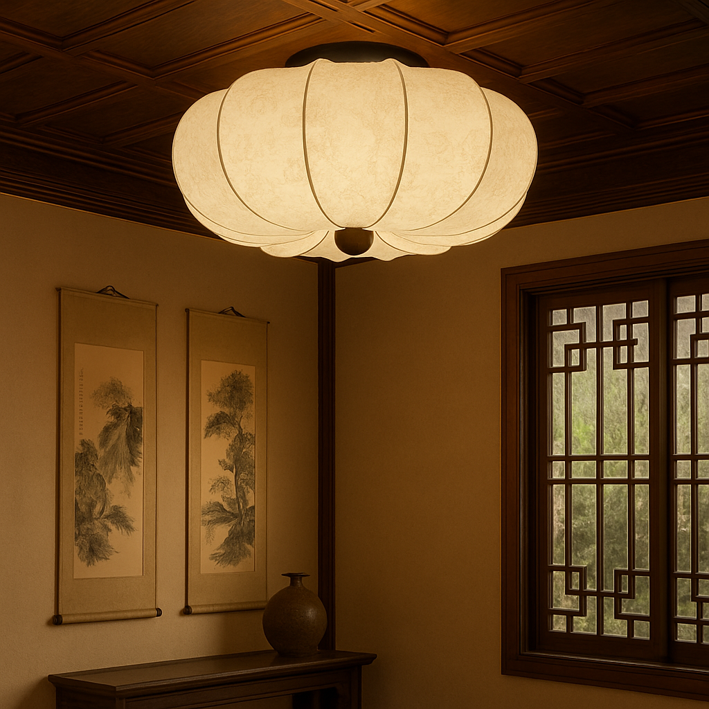 Contemporary Silk Ceiling Light