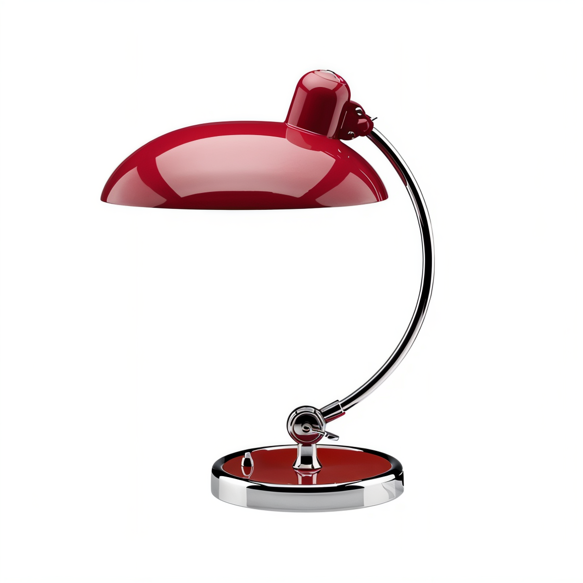 Metal desk lamp with adjustable dome shade