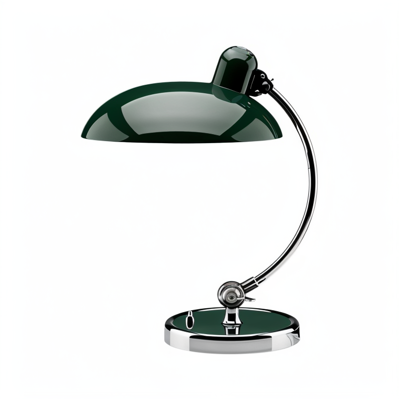 Metal desk lamp with adjustable dome shade