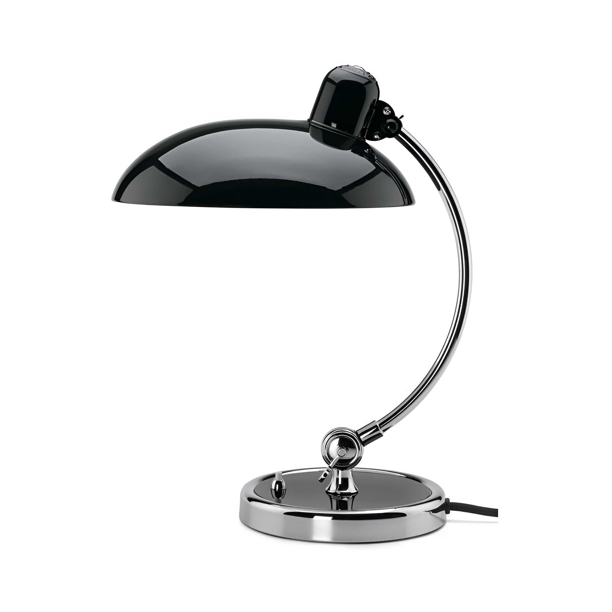 Metal desk lamp with adjustable dome shade