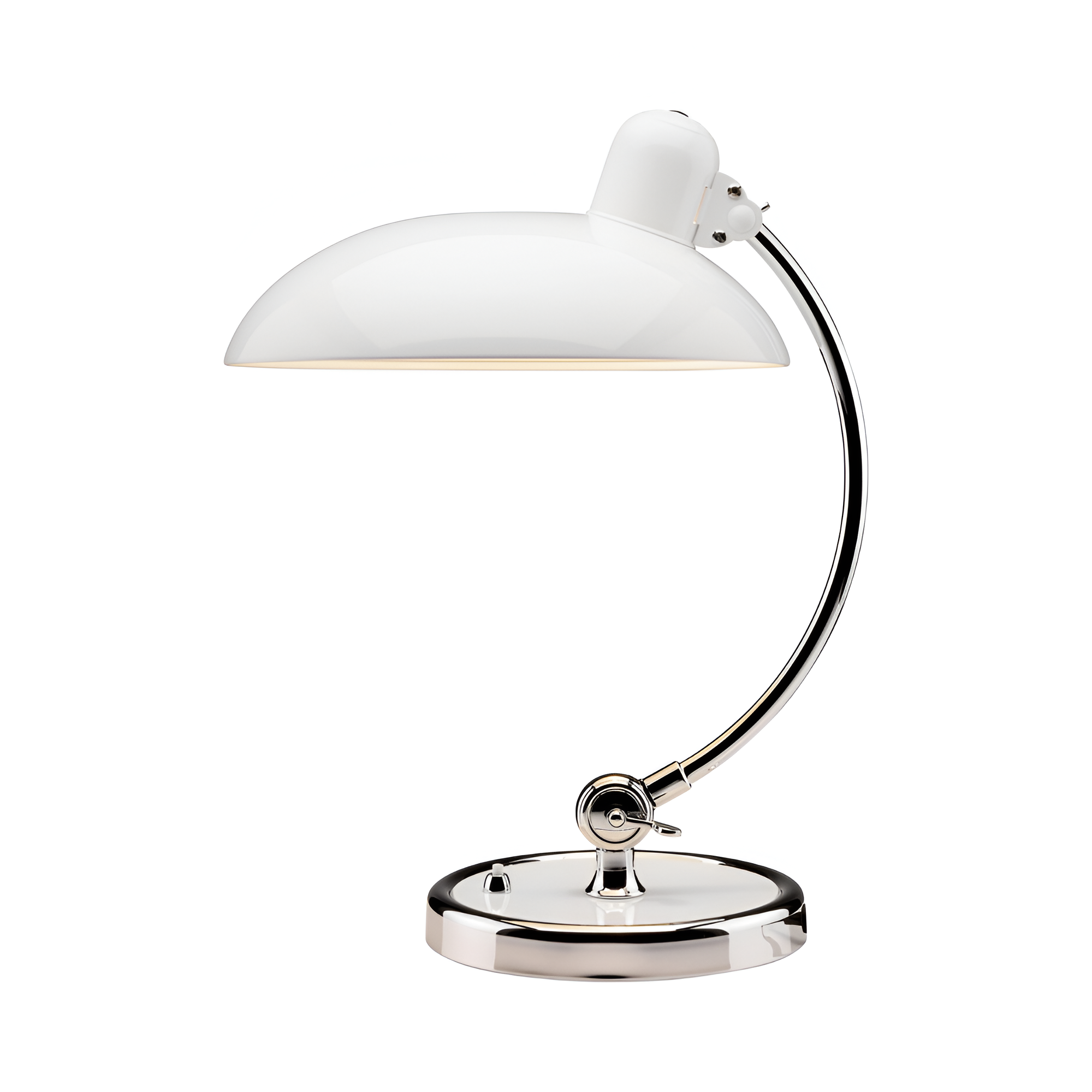 Metal desk lamp with adjustable dome shade