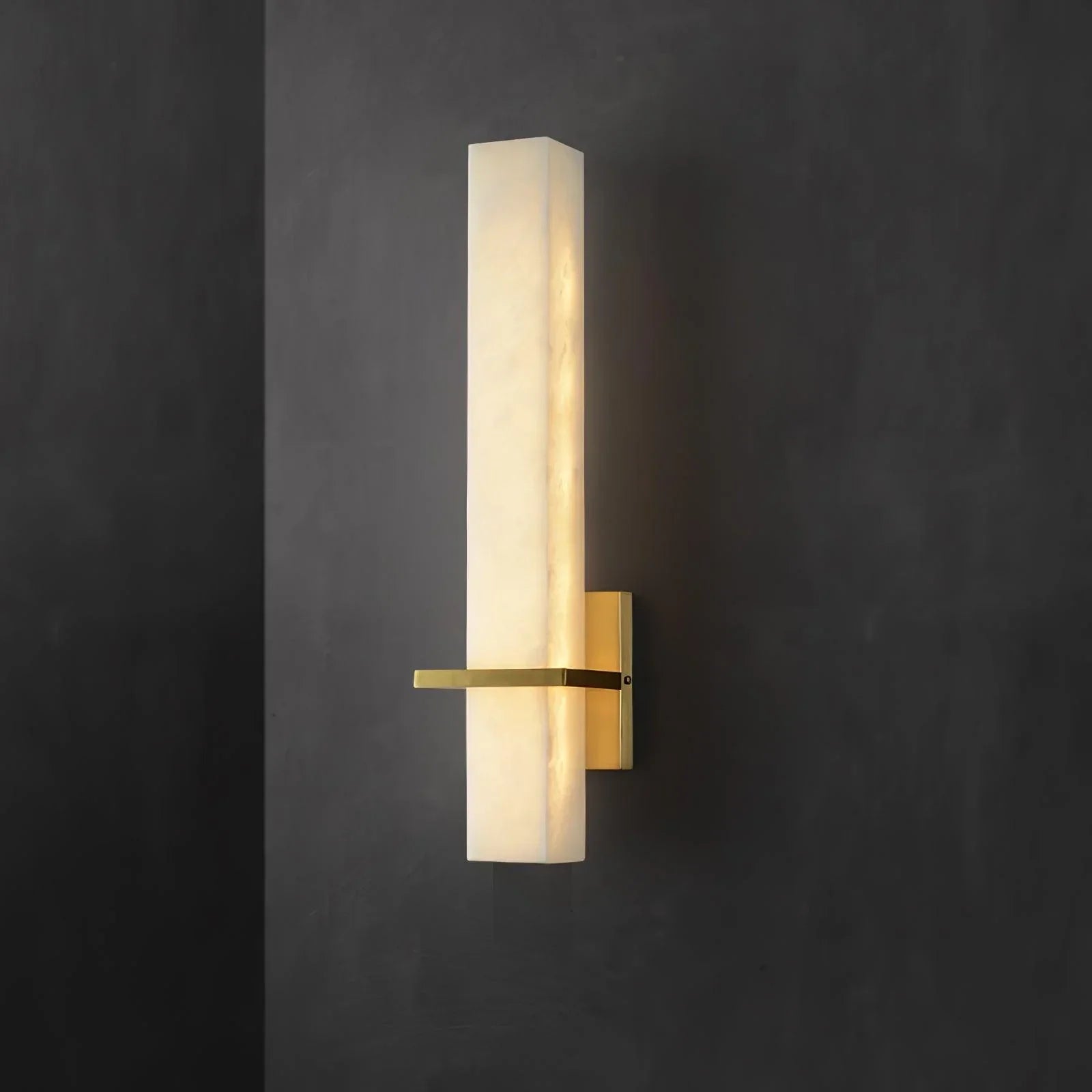 Modern Alabaster Wall Lamp Brass LED Indoor Wall Light Fixture